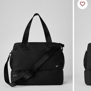 Fabletics burgundy gym bag